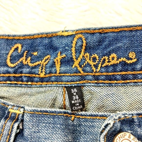 Chip+Pepper Bobby Bootcut 5 Pocket Distressed Denim Jeans Blue Men's 34/32.5.... - Picture 6 of 10